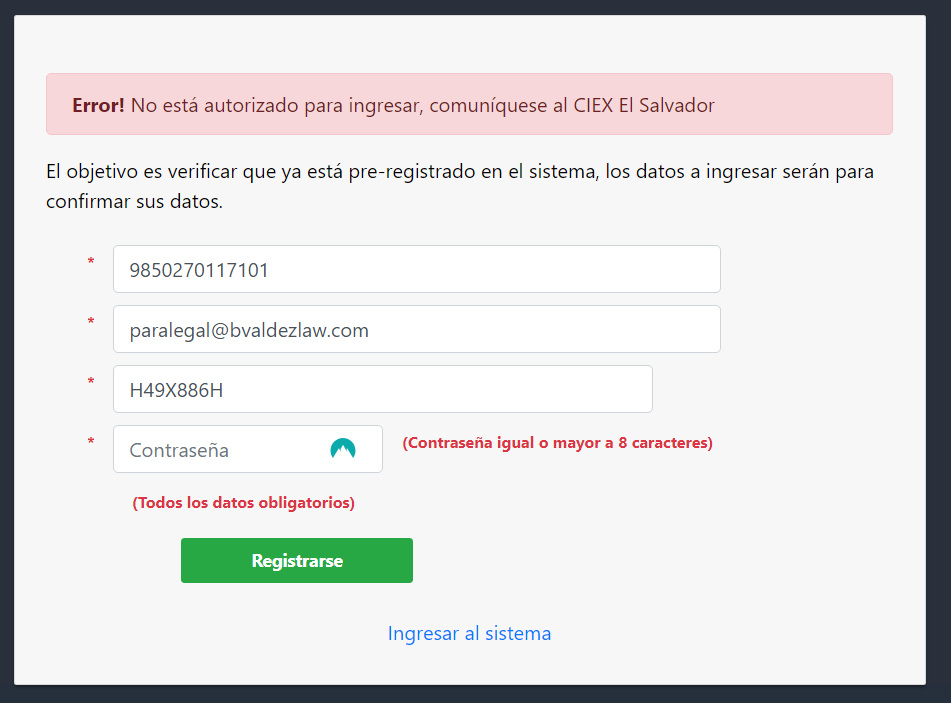 Modificación a Tarjeta de IVA